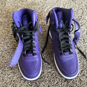 Nike purple Air Force ones. Size 10